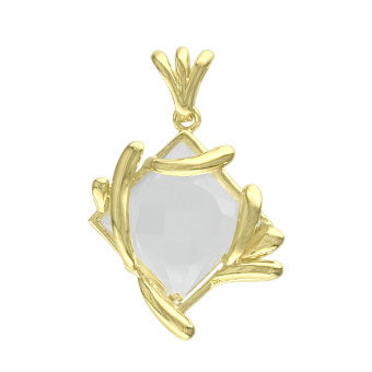 20706 Topaz Natural Stone Gold Layered Pendant
