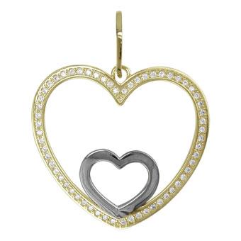 21286 Gold Layered Pendant CZs
