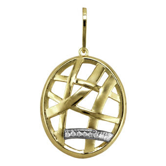 27324 2 tones Gold Layered Pendant