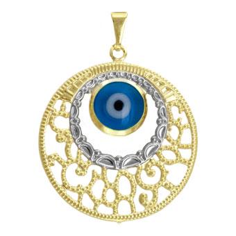 27267 2 tones Gold Layered Pendant