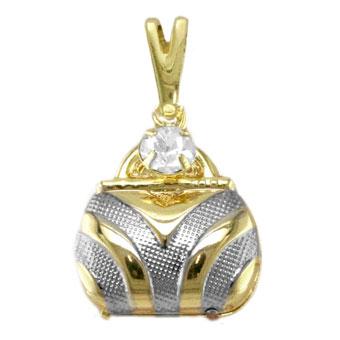 27349 2 Tones Gold Layered Pendante