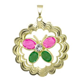 27398 Cristal Gold Layered Pendant