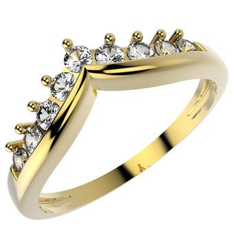 10063 18K Gold Layered CZ Ring