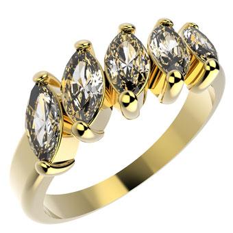 10144 18K Gold Layered CZ Women's Ring