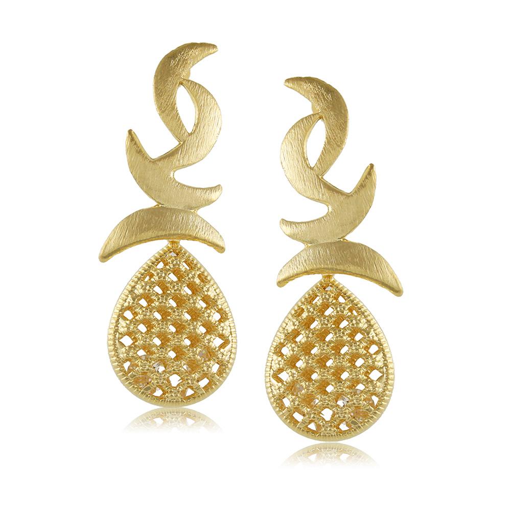 10165R 18K Gold Layered Earring