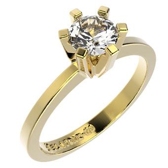 10166 18K Gold Layered CZ Women's Ring