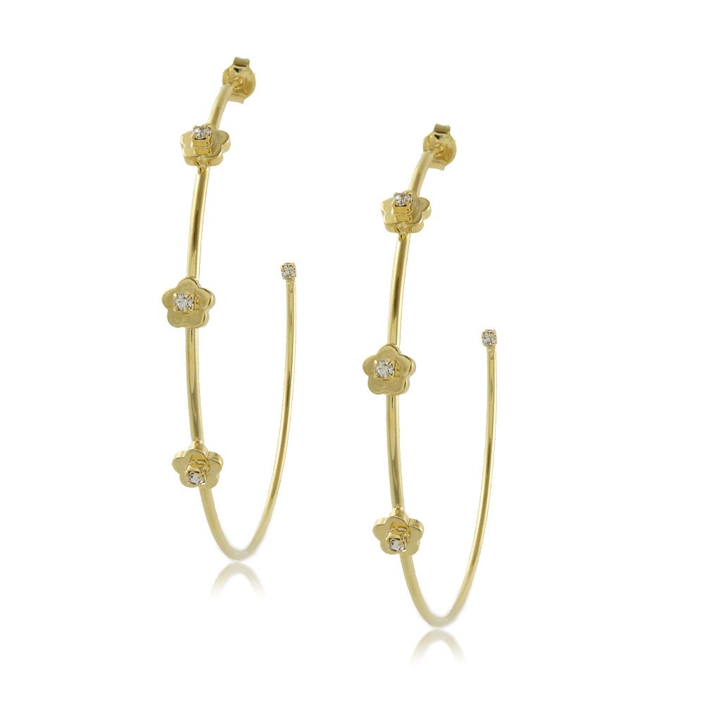 10193R 18K Gold Layered Hoop Earring