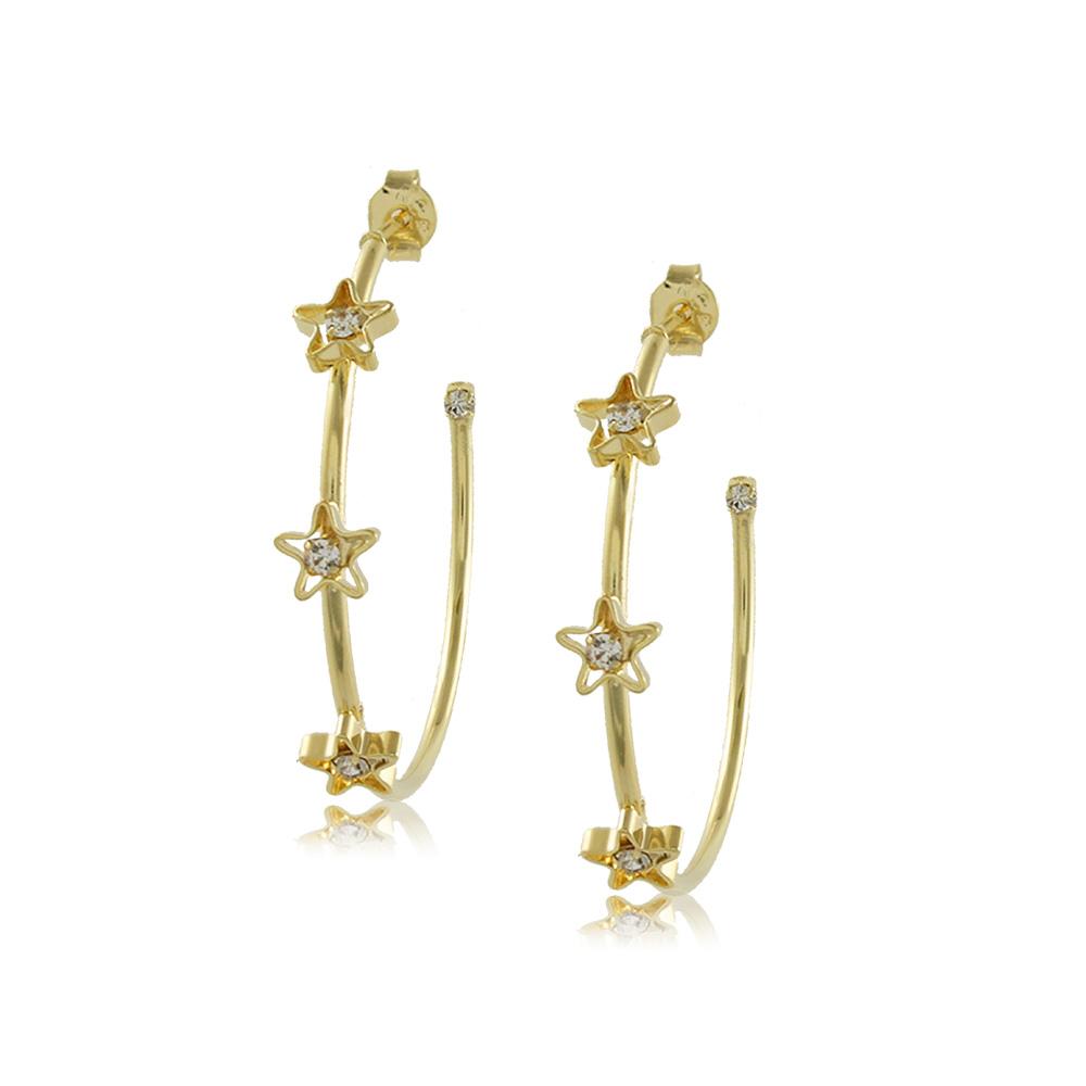 10197R 18K Gold Layered Hoop Earring