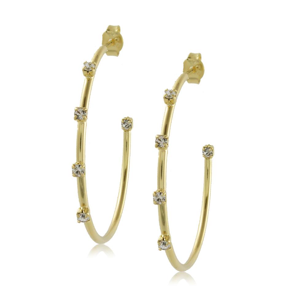 10199R 18K Gold Layered Hoop Earring
