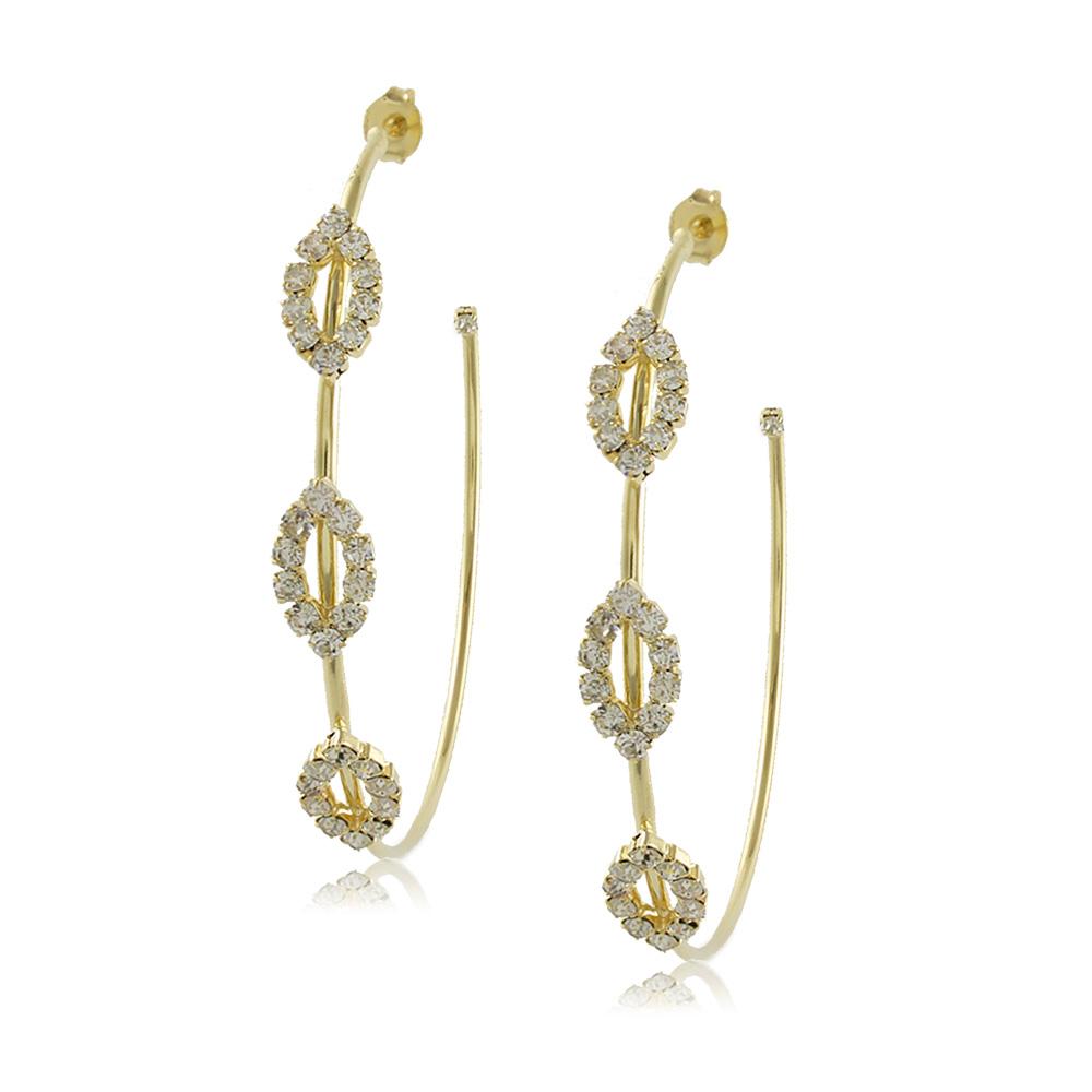 10202R 18K Gold Layered Hoop Earring