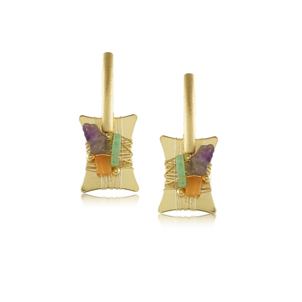 10321R 18K Gold Layered Earring