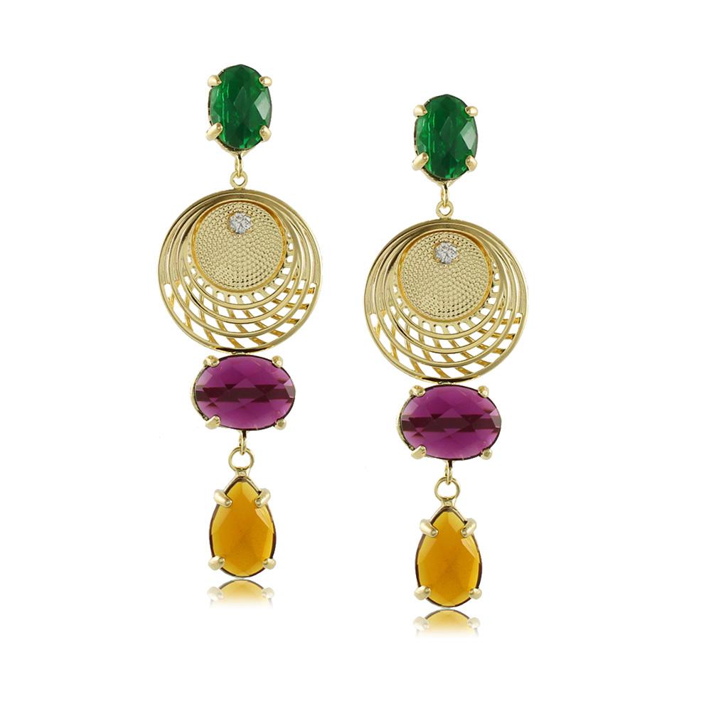 10849R 18K Gold Layered Earring