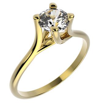 10973 18K Gold Layered CZ Women's Ring