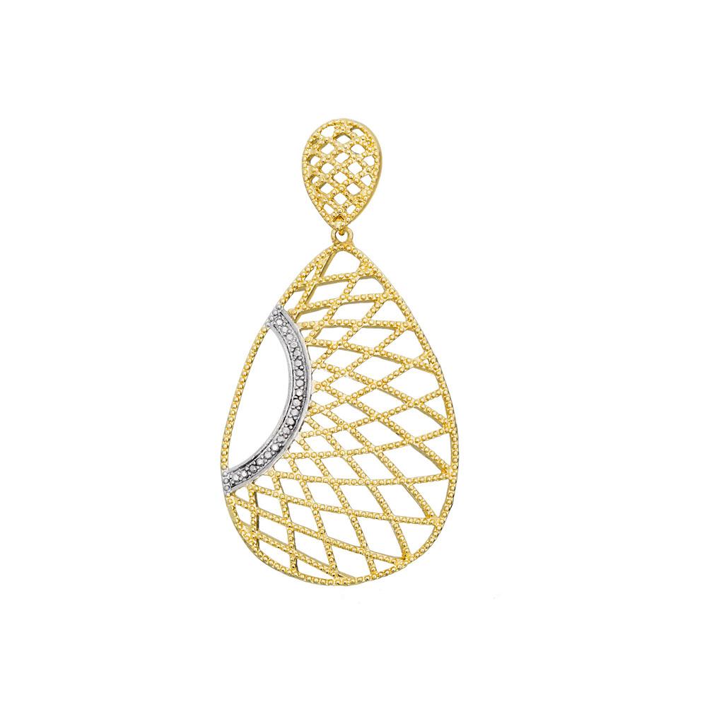 12121R 18K Gold Layered Earring