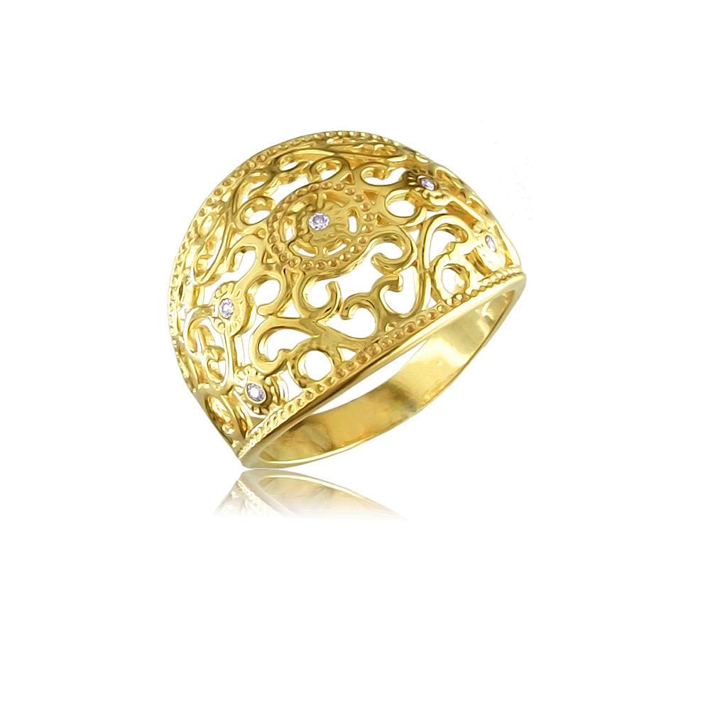 12231 18K Gold Layered CZ Women's Ring
