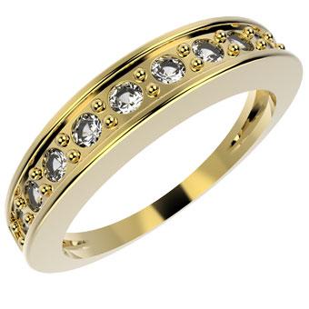 12255 18K Gold Layered CZ Women's Ring