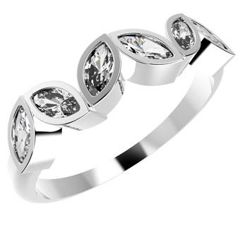 12283P CZ 925 Silver Women's Ring