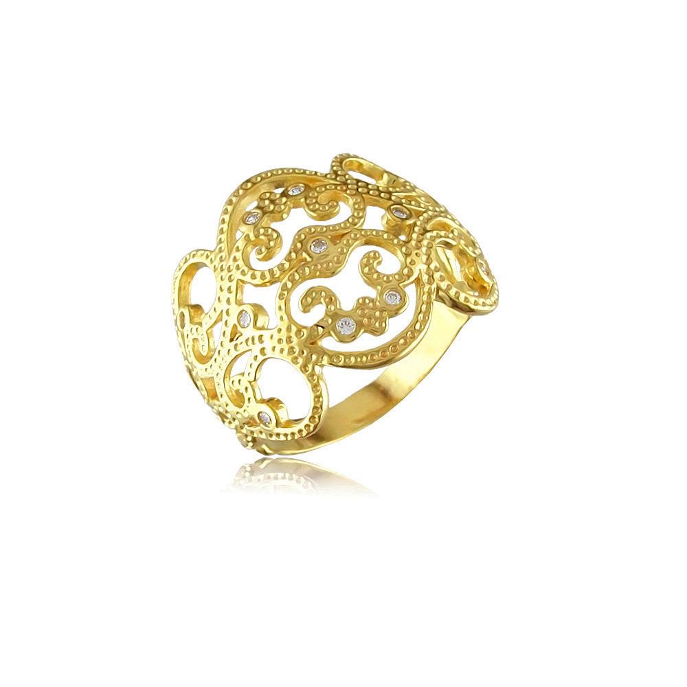 12287 18K Gold Layered CZ Women's Ring