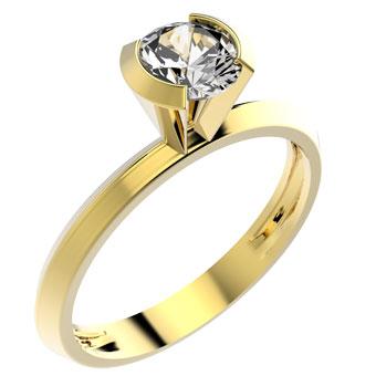 12444 18K Gold Layered CZ Women's Ring