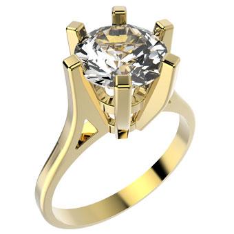 12832 18K Gold Layered CZ Women's Ring