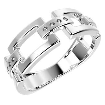 12866P CZ 925 Silver Women's Ring