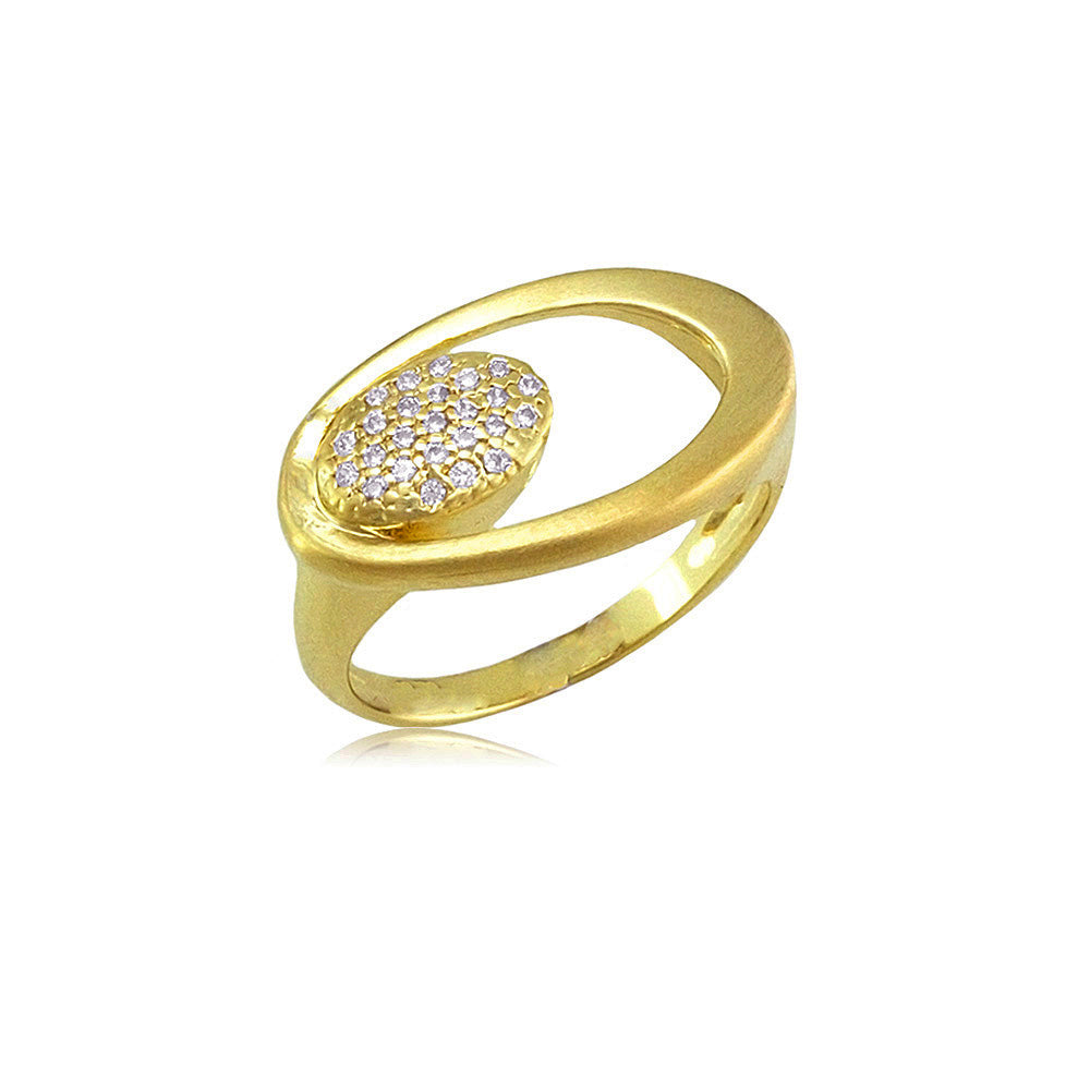 12989 18K Gold Layered CZ Ring