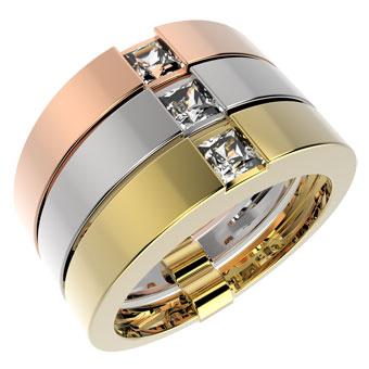 13047 18K Gold Layered CZ Ring