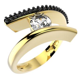 13165 18K Gold Layered CZ Ring