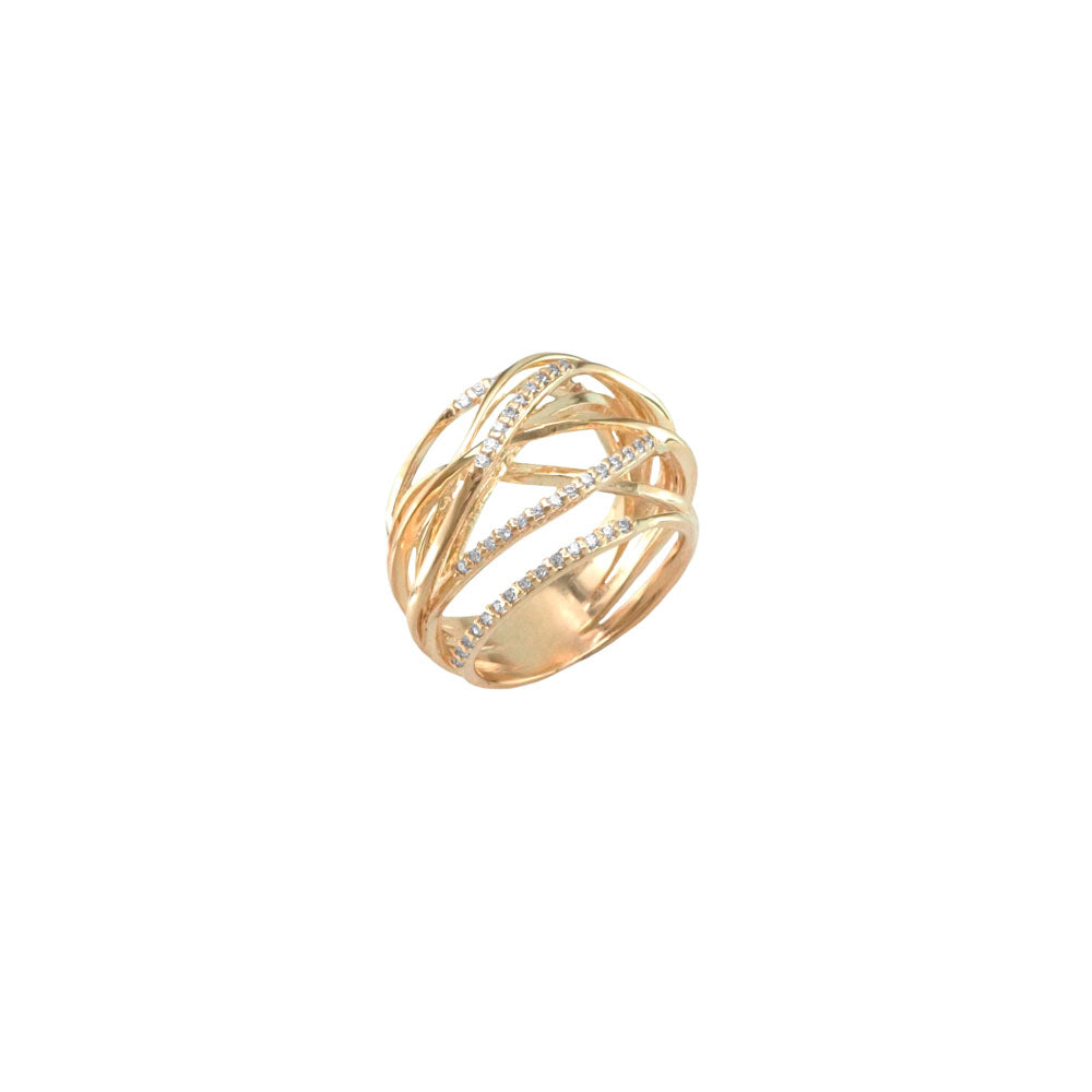 13207v 18K Gold Layered Women's Ring Rose Gold