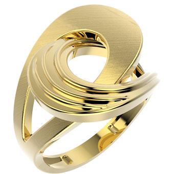 13218-ESC 18K Gold Layered Matte Ring