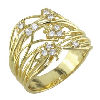 13299 18K Gold Layered CZ Women's Ring