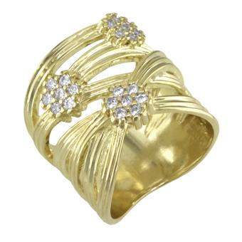 13345 18K Gold Layered CZ Women's Ring