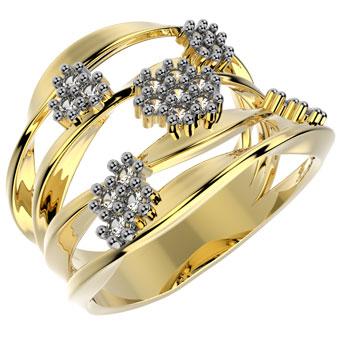 13363 18K Gold Layered CZ Ring
