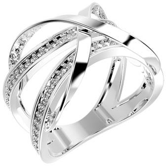 13370P CZ 925 Silver Women's Ring