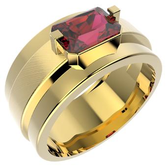 13787 18K Gold Layered CZ Men's Ring