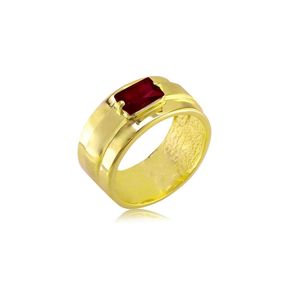 13787 18K Gold Layered CZ Men's Ring