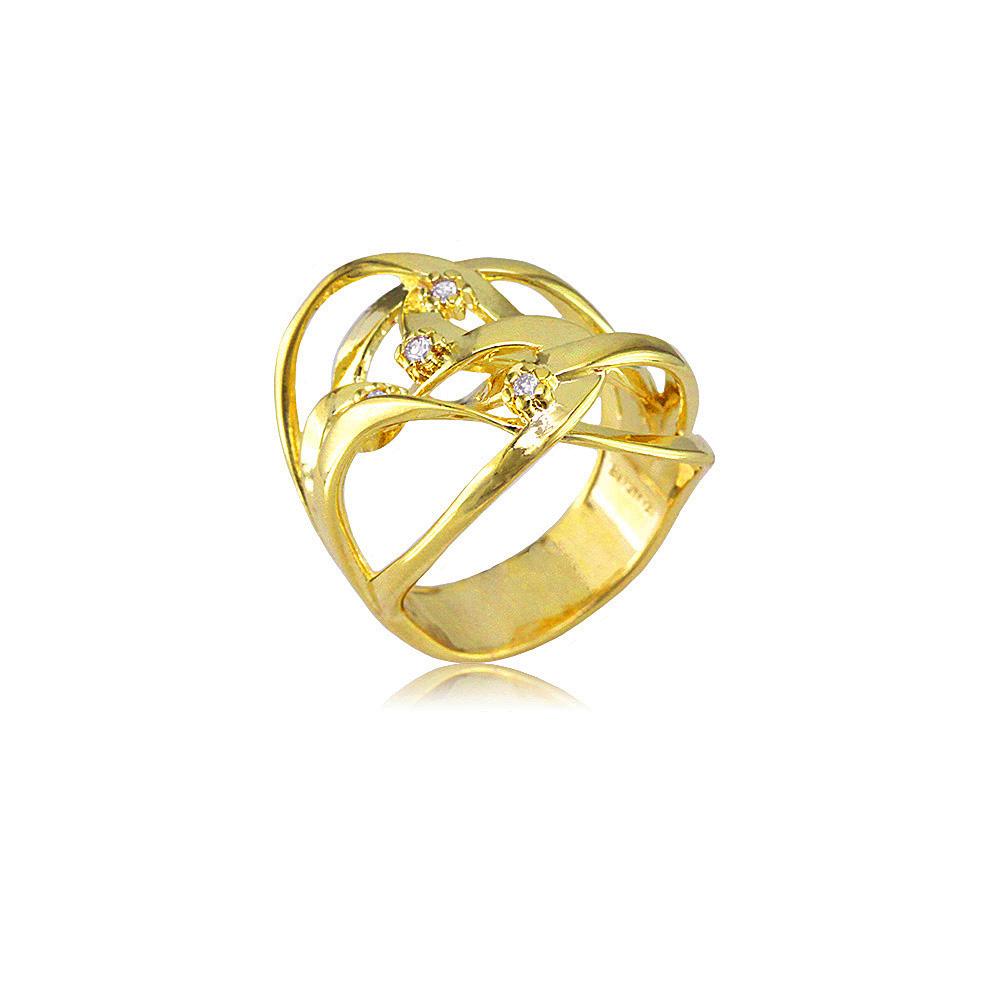 13832 18K Gold Layered CZ Women's Ring