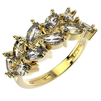 14244 18K Gold Layered CZ Ring