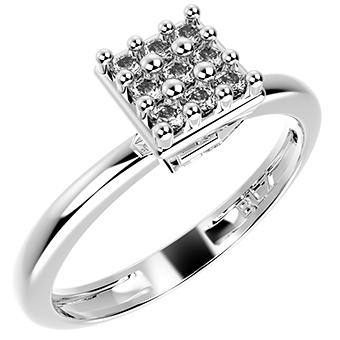 14275P CZ 925 Silver Women's Ring