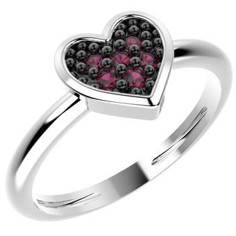 19039P CZ 925 Silver Kid's Ring