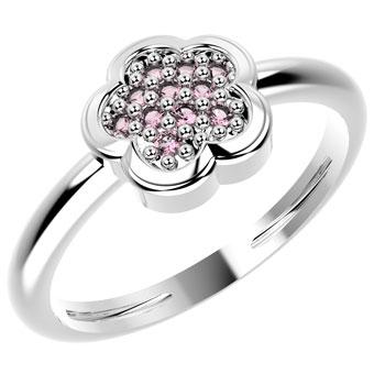 19040P CZ 925 Silver Kid's Ring