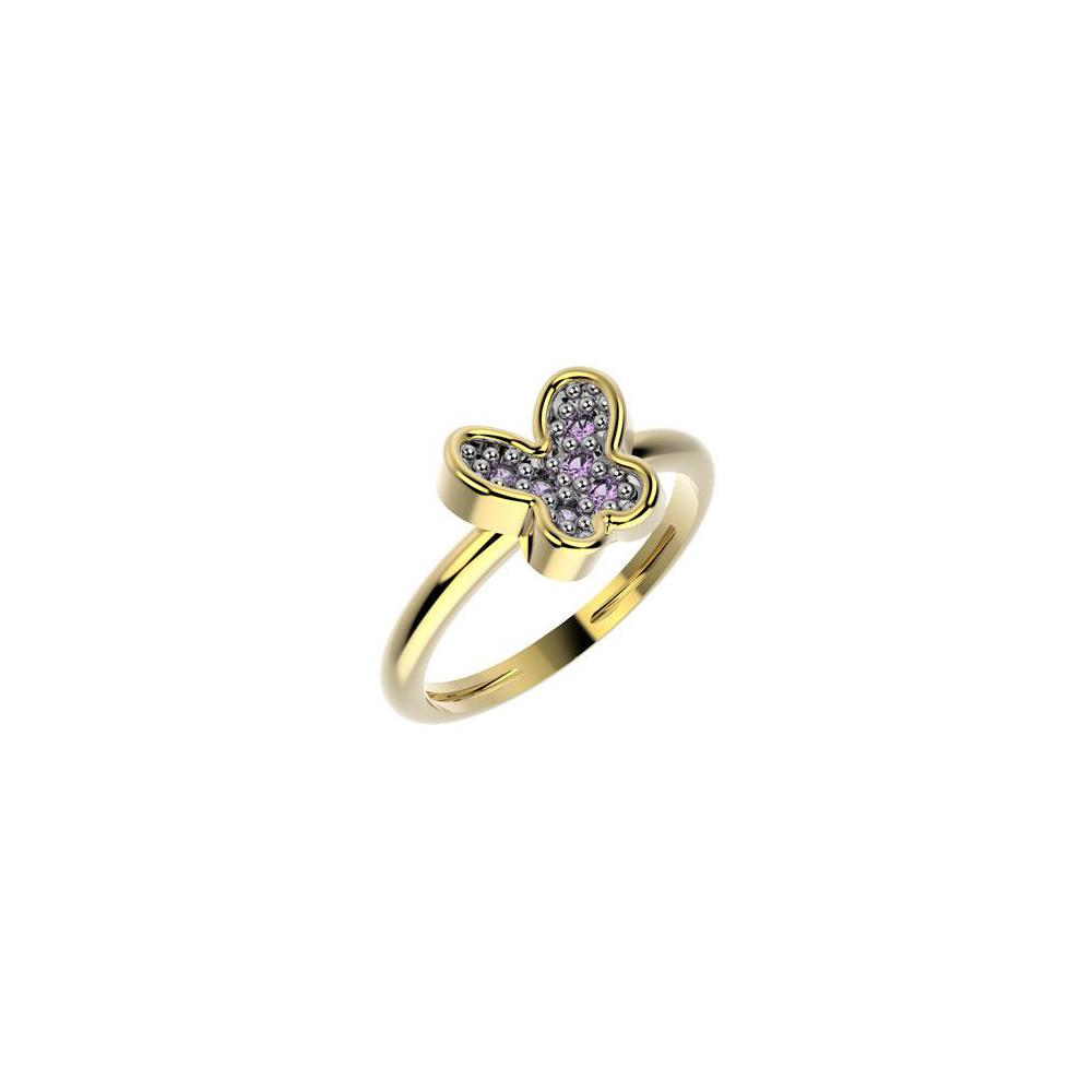 19041 18K Gold Layered CZ Kid's Ring