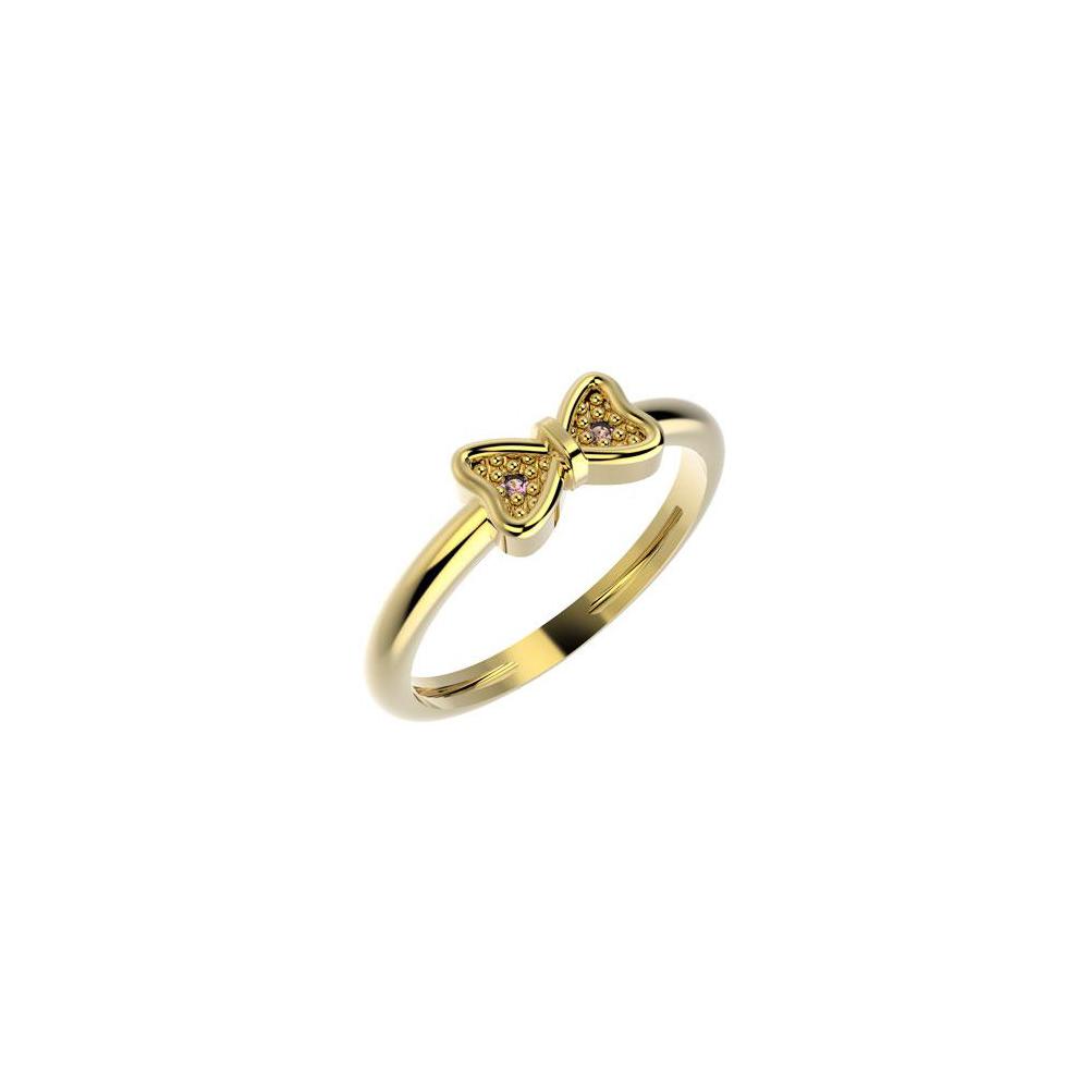 19042 18K Gold Layered CZ Kid's Ring