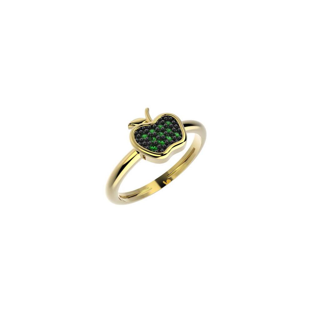 19046 18K Gold Layered CZ Kid's Ring
