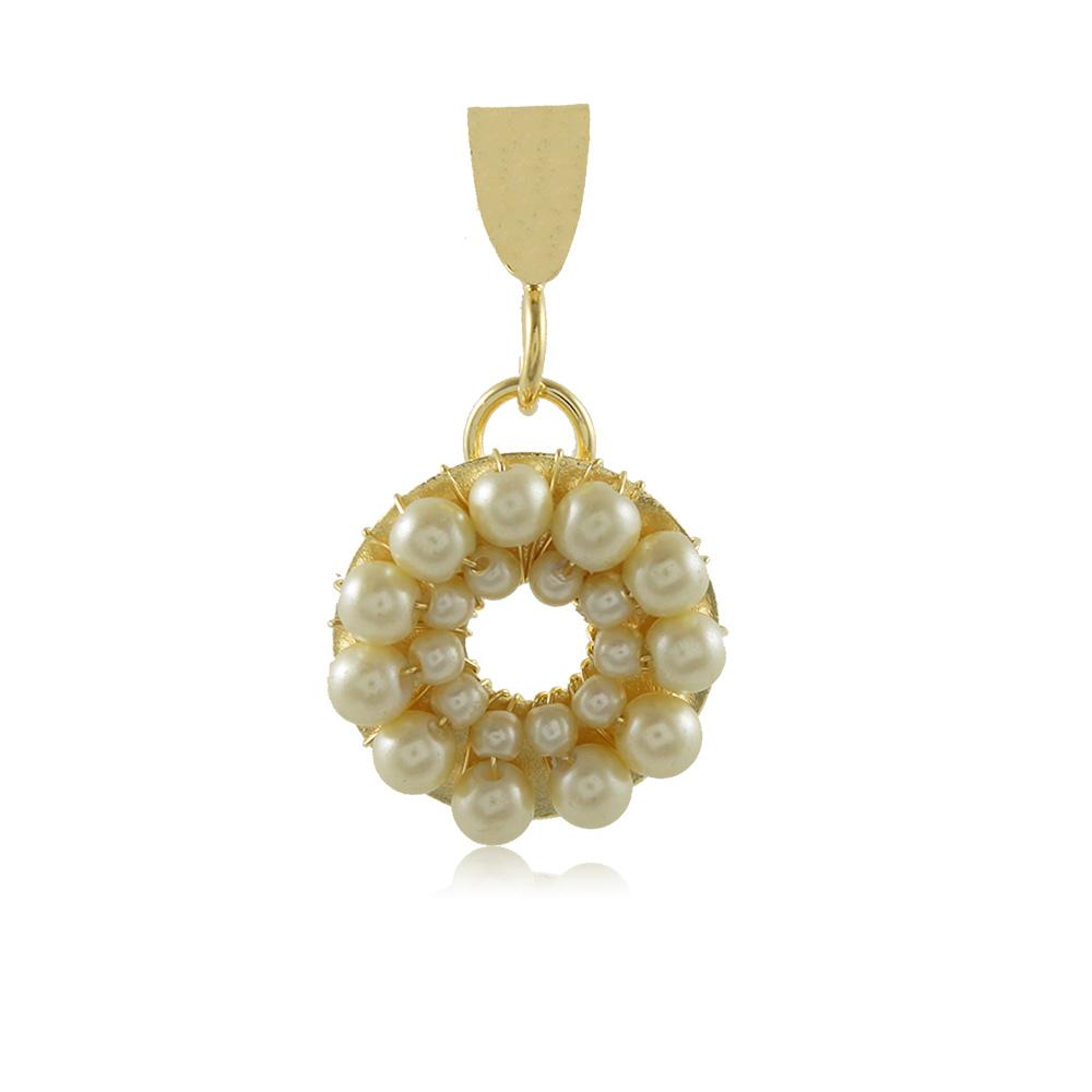20055R 18K Gold Layered Pendant Pearl