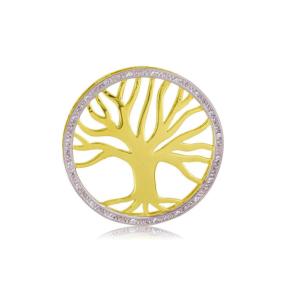 21292 18K Gold Layered CZ Pendant