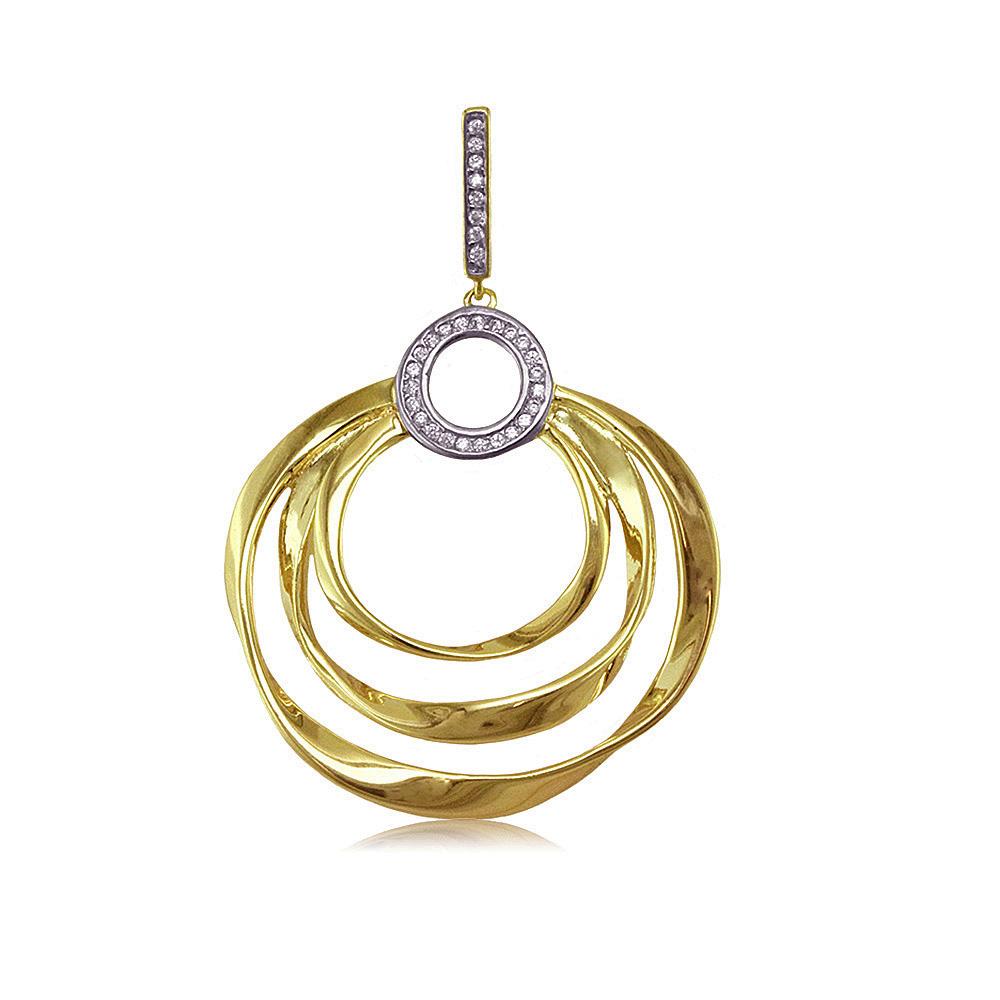 21590 18K Gold Layered CZ Pendant
