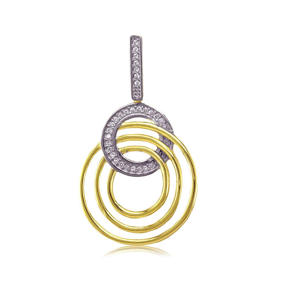 21755 18K Gold Layered CZ Pendant