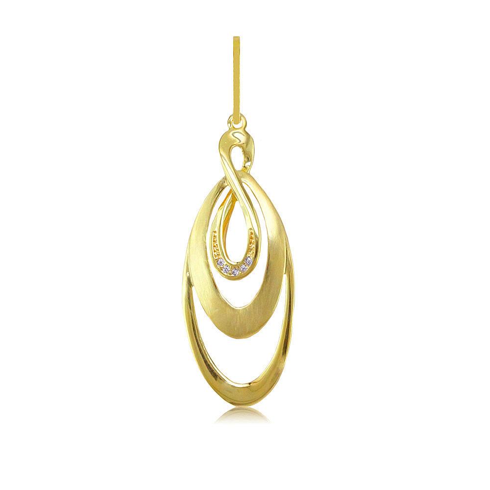 21776 18K Gold Layered CZ Pendant