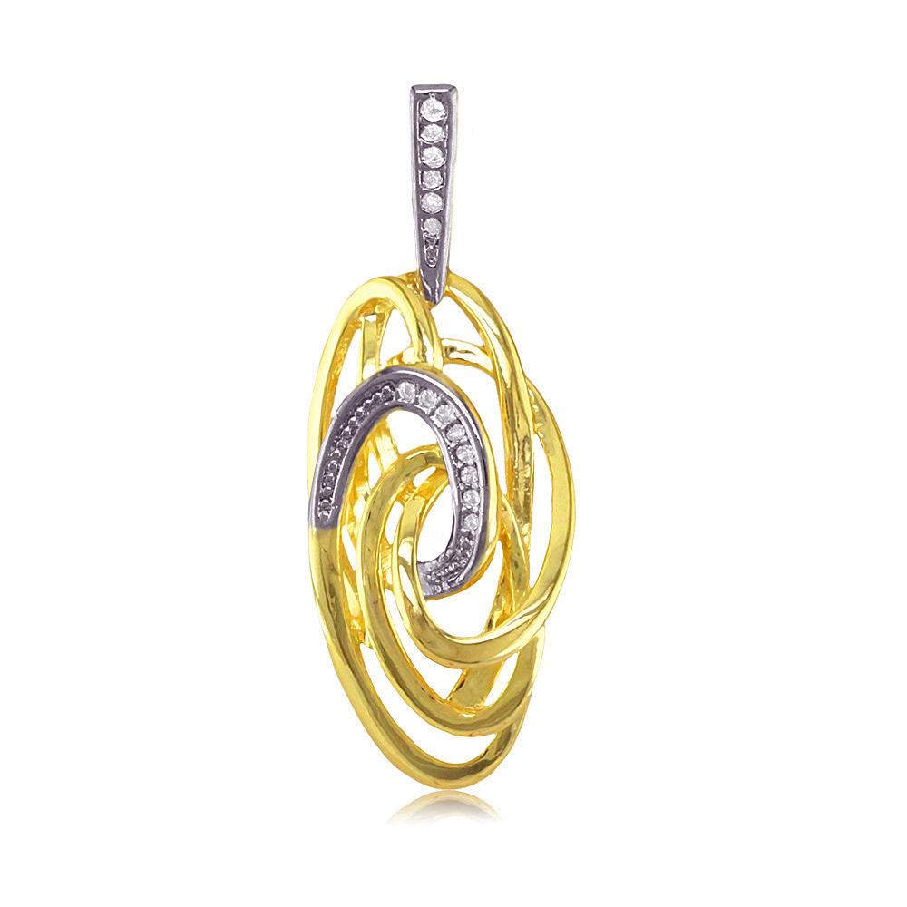 21829 18K Gold Layered CZ Pendant